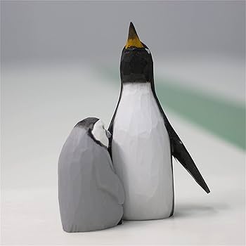 Amazon.co.jp: ペンギン木製アート置物手作りユニークな